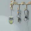 1 Porte-cl&eacute;s DIY 3D en diamant de hibou jaune avec boucle en homard Porte-cl&eacute;s en diamant double face avec cha&icirc;ne de cristal &agrave; strass en mosa&iuml;que de diamants cadeau unique fait main