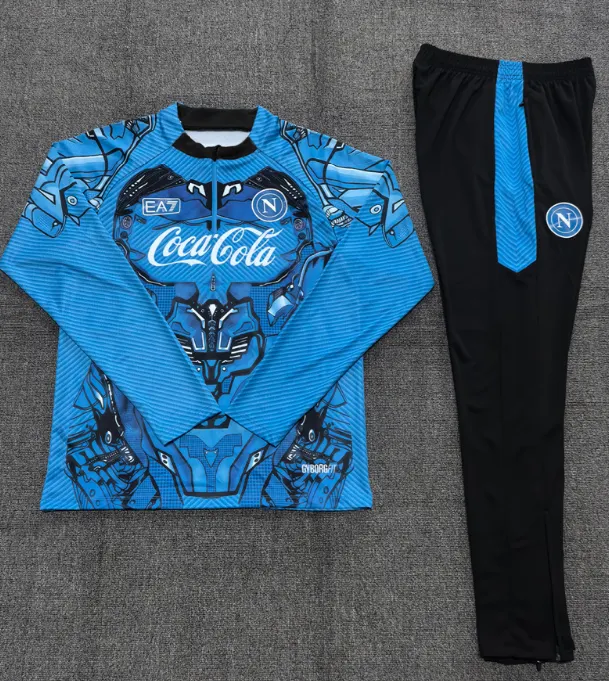 2025-26 Napoli children's long-sleeved half-zip training suit