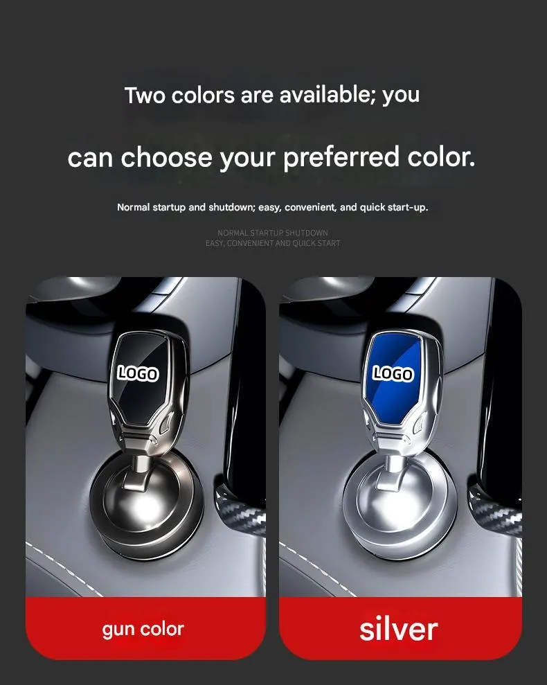 Car mecha-style one-button start lever