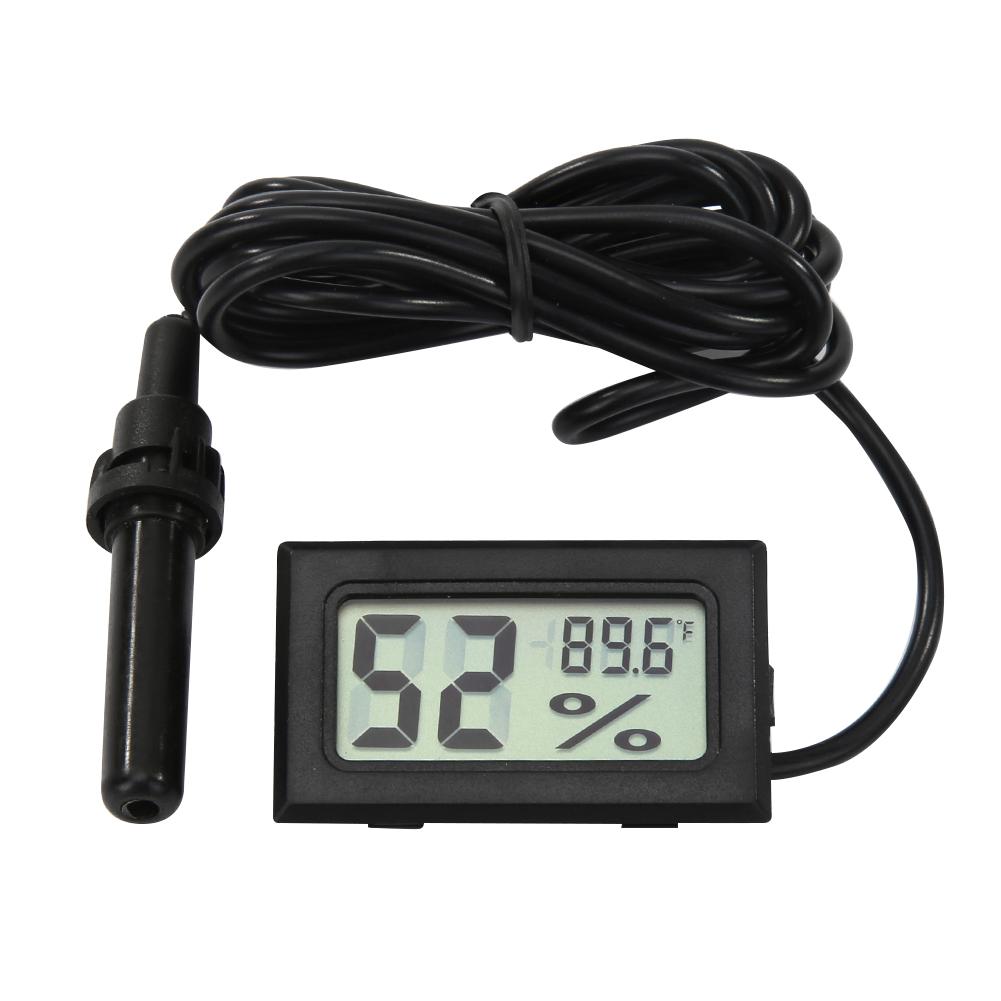 

Digital LCD Thermometer Hygrometer with Probe Temperature Humidity Gauge, White, 501 Original