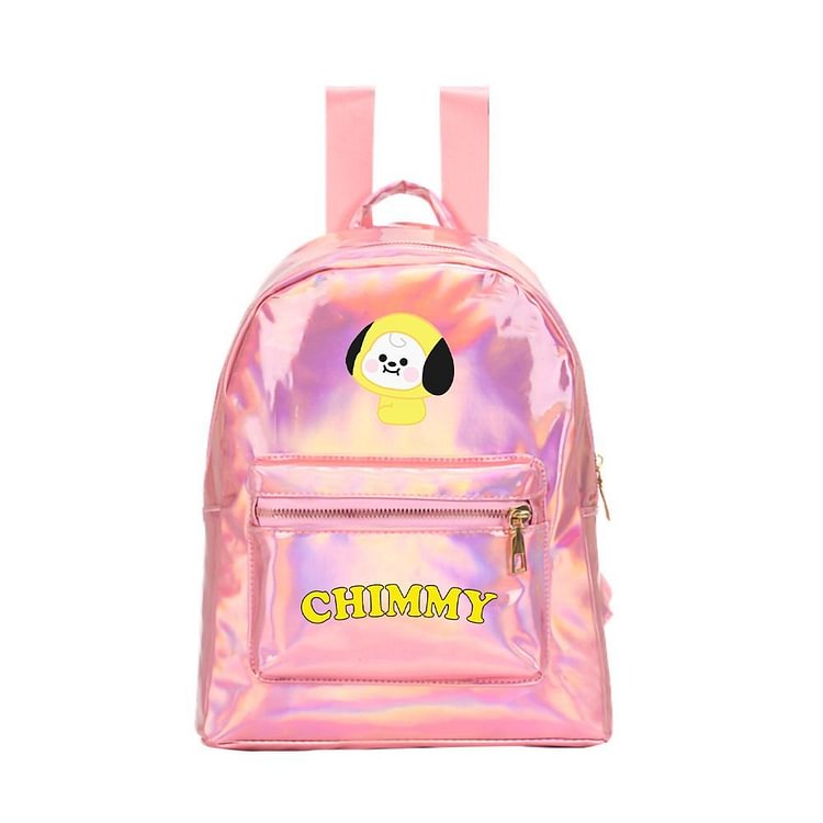 BT21 Cute Baby Laser PU Backpack