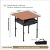 Outdoor folding chairs for camping, picnics, outdoor height-adjustable table