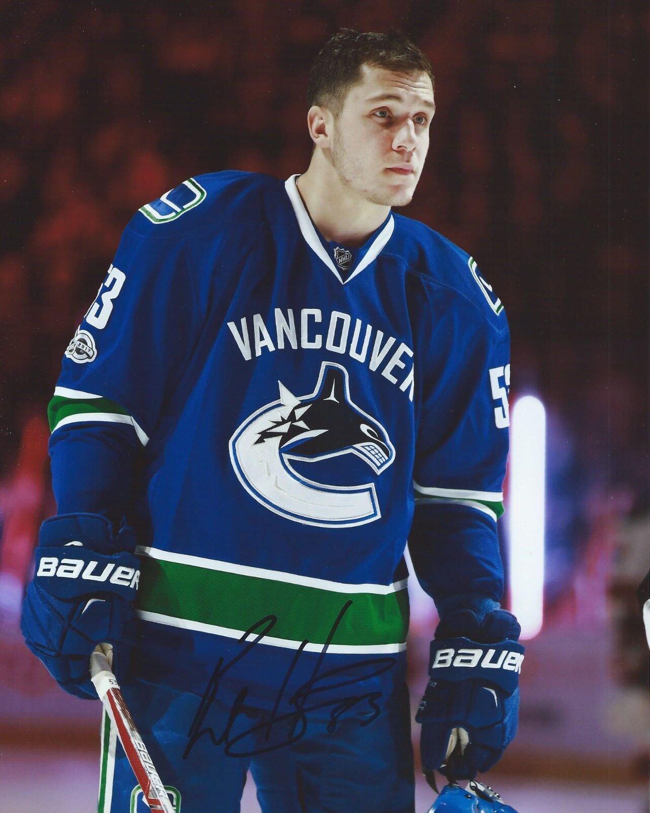 Bo Horvat Signed 8×10 Photo Poster painting Vancouver Canucks Autographed COA P