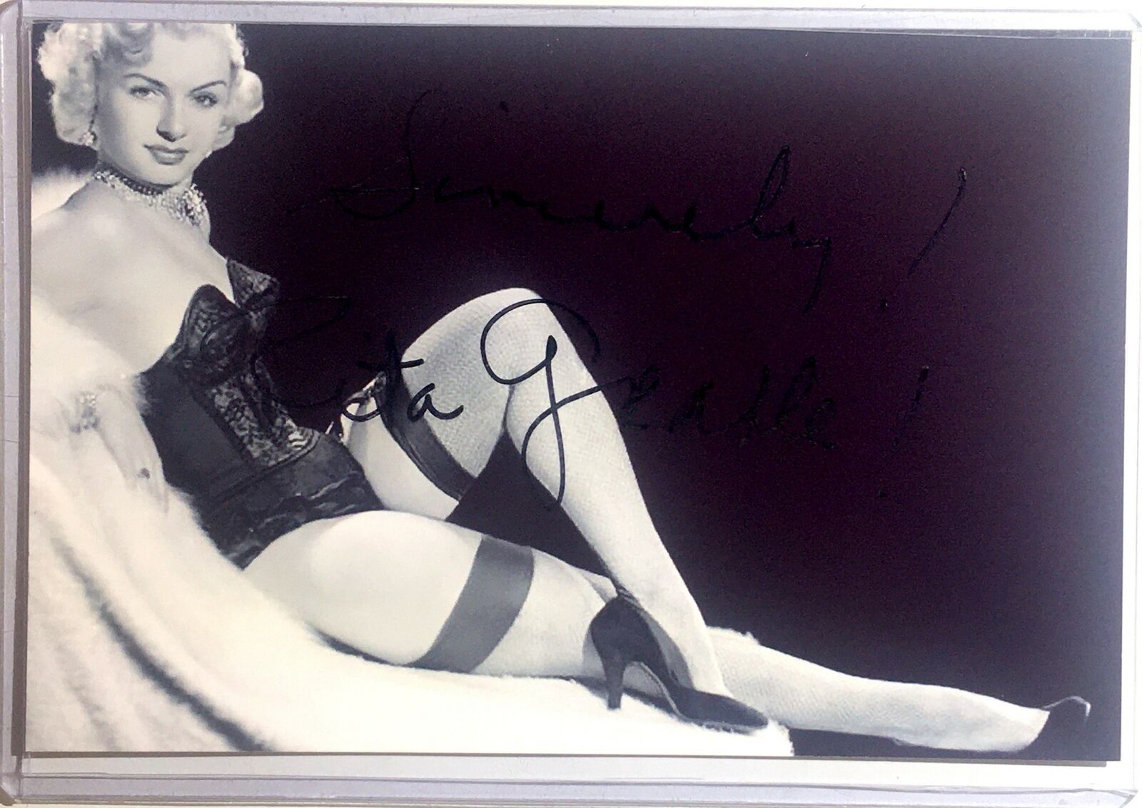 Rita Grable Signed 4x6 Photo Poster painting Sexy Burlesque Dancer Model Entertainer Autograph