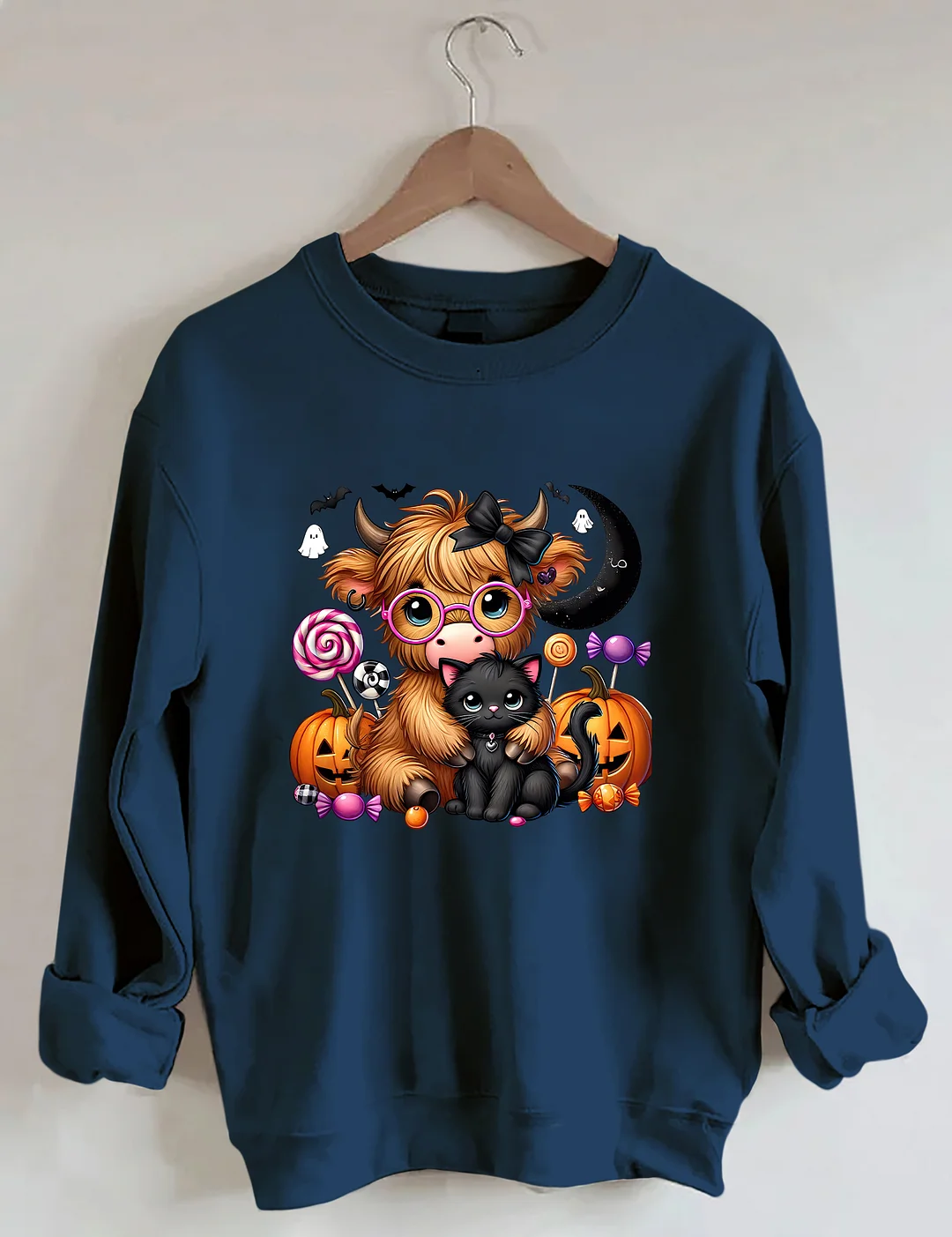 Halloween Cute Highland Cow Sweatshirt