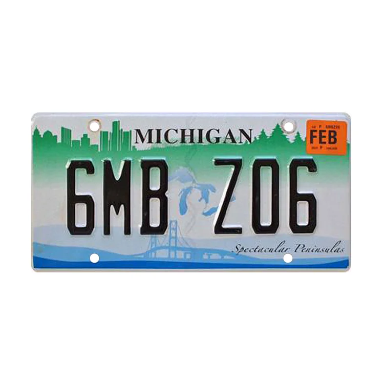 Michiganation - permis de plaque de voiture ancienne - 5.9x11.8inch
