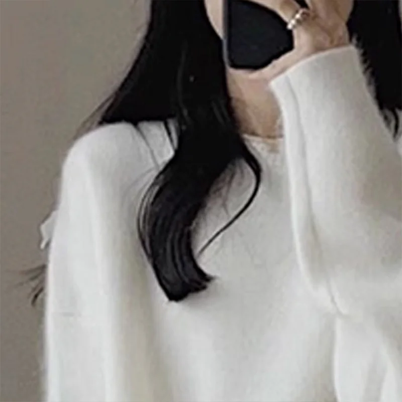 Athvotar Athvotar And Winter Women's New Top Temperament Long-Sleeved Knitted Shirt 2025 Autumn Women's New Fashion Sweater Bottom Shirt