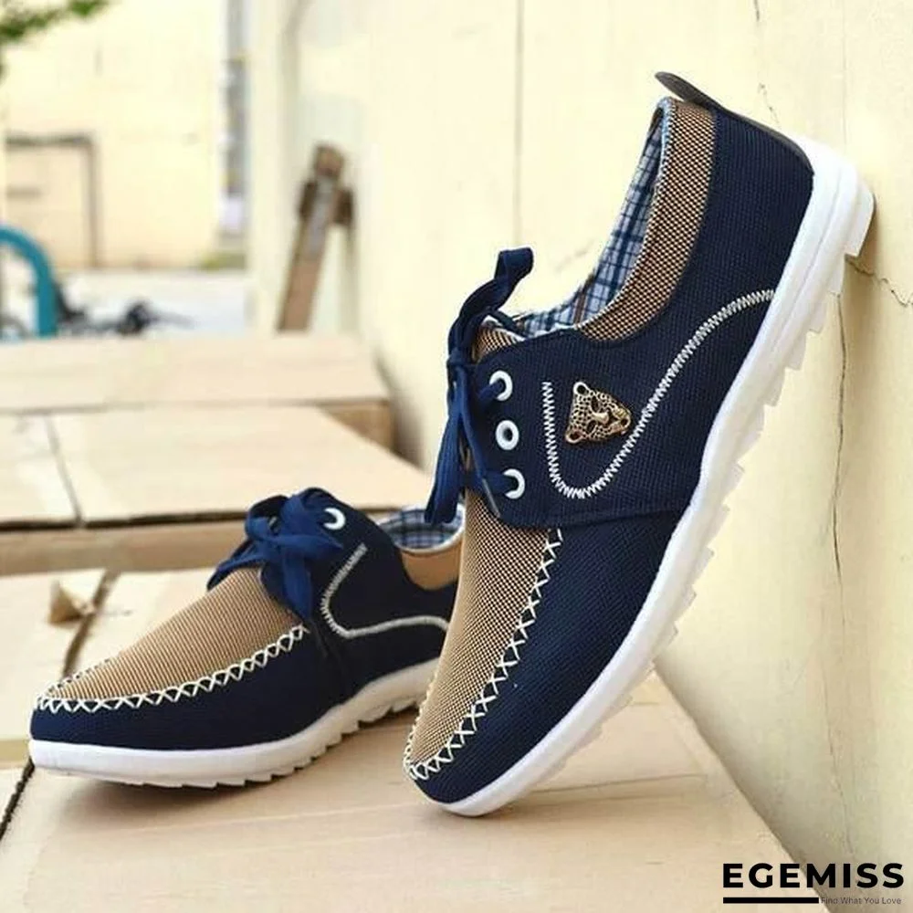 Men Leather Flats Lace-up Driving Formal Dress Casual Sneakers Shoes | EGEMISS