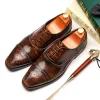 Fashion Mens Patent Leather Oxfords Shoes Wedding 