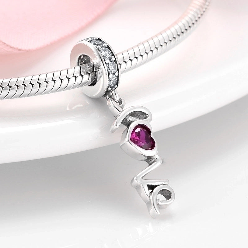 Minimalist Heart Shape Sterling Silver Inlay Zircon Jewelry Accessories