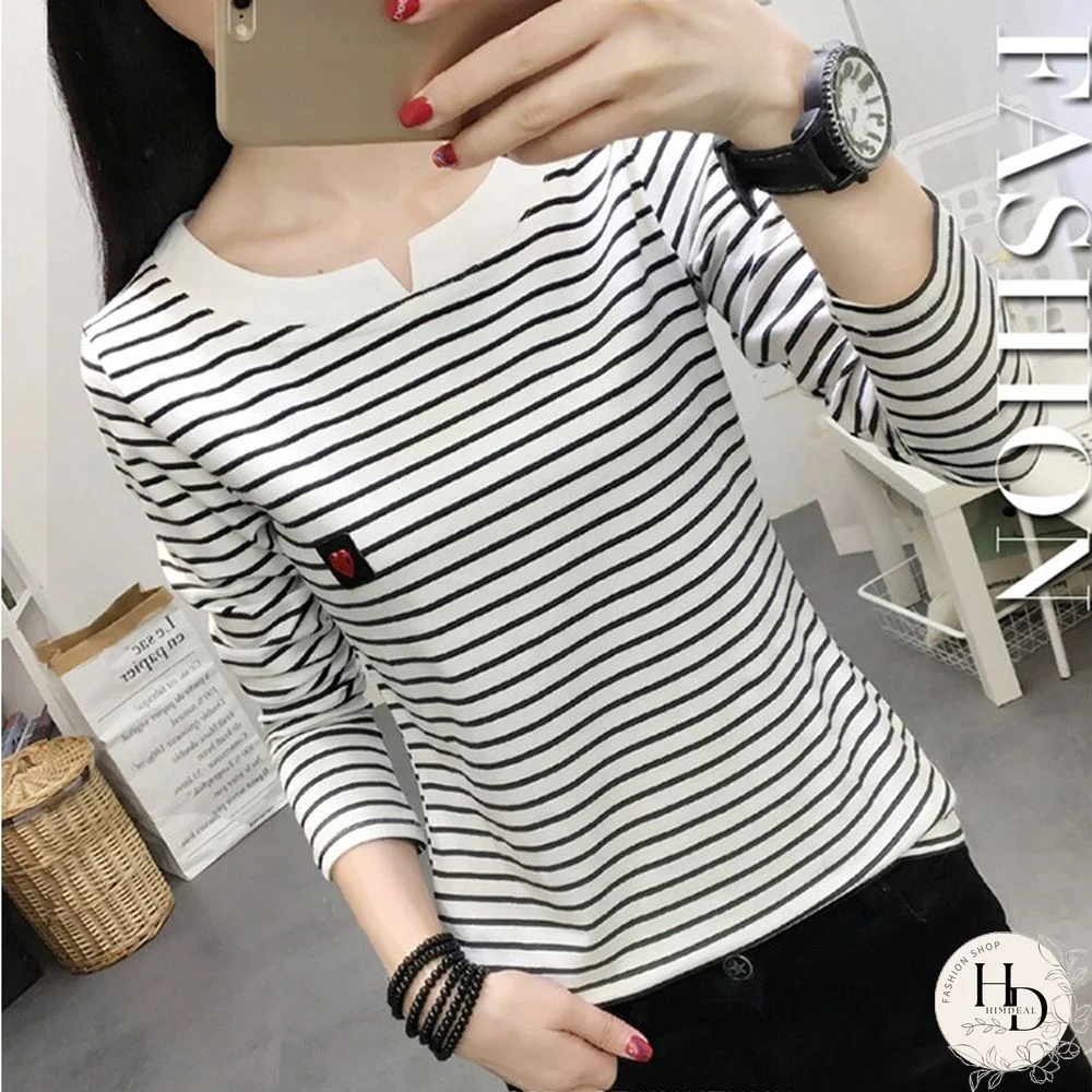 Casual Women T-Shirt Long Sleeve Korean Style Slim Basic Cotton Tshirt Top Womens Clothing Autumn Winter T Shirt Femme
