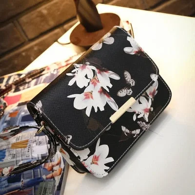 Bags for Women 2020 New Fashion Flower Small Square Bag Daffodil Butterfly Love Flower Shoulder Diagonal Small Bag Purse