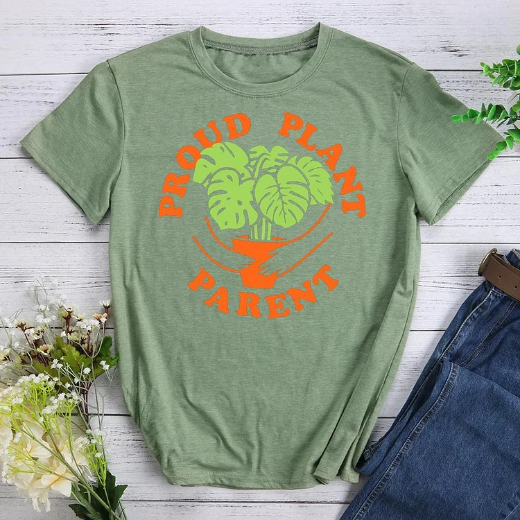 PROUD PLANT PARENT Round Neck T-shirt