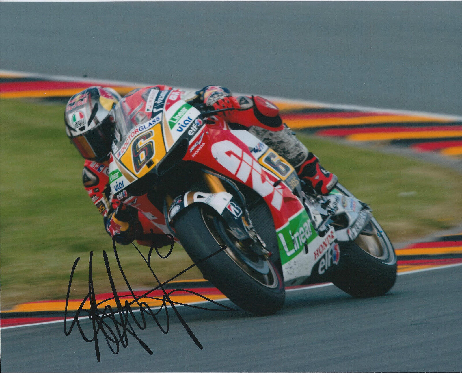 Stefan BRADL 10x8 Photo Poster painting SIGNED MOTOGP HONDA Autograph AFTAL COA Silverstone RARE