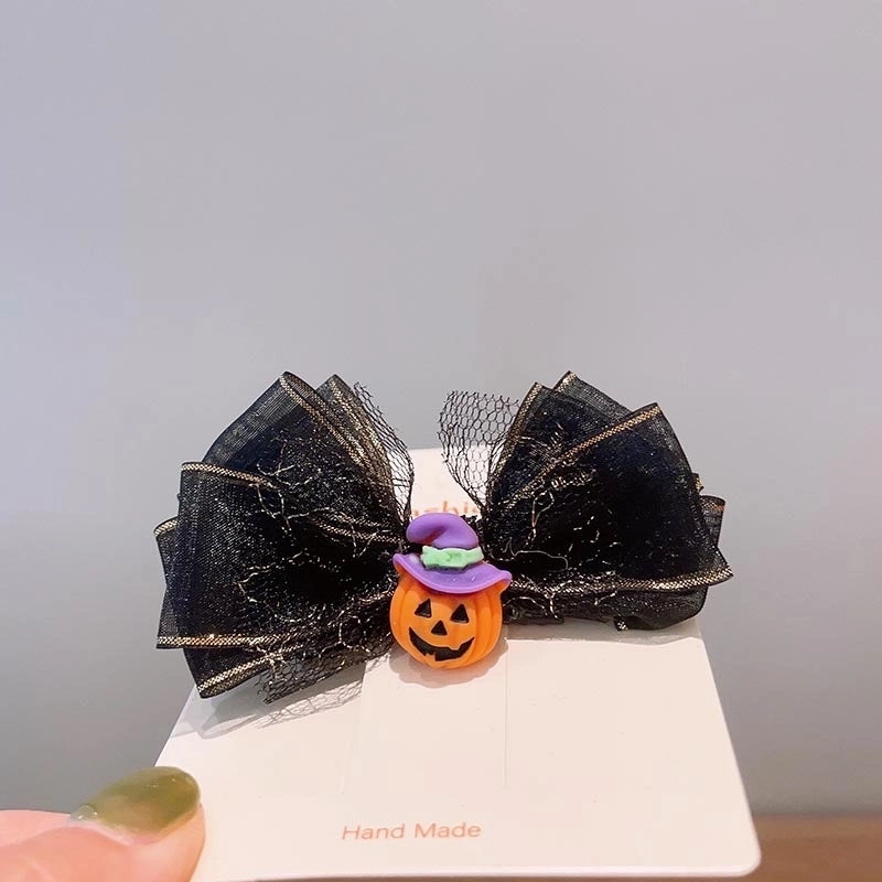 Halloween Cool Style Girl’S Pumpkin Cat Ghost Felt Hair Clip