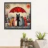 Framed Cat-Paint by Numbers Acrylic Painting 20*20cm(HOT)