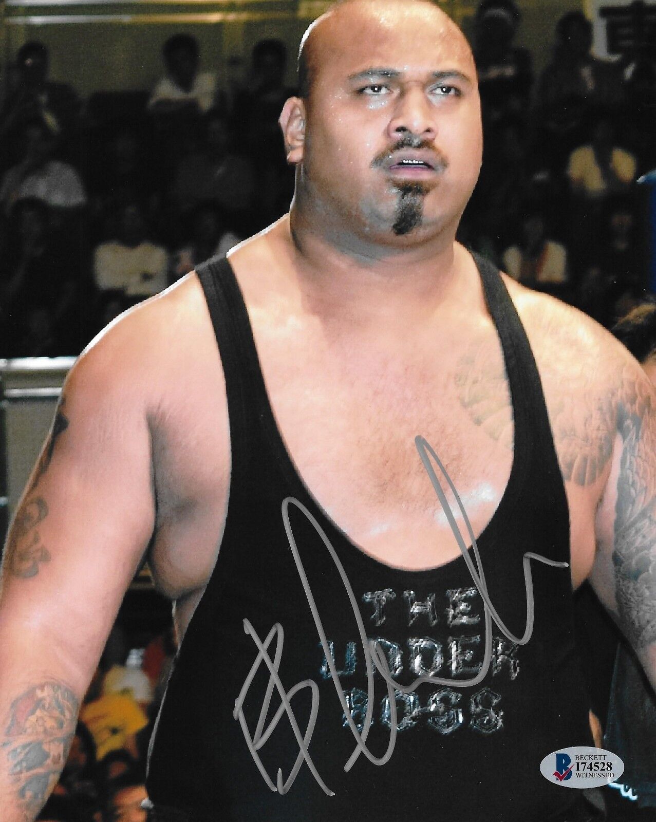 Bad Luck Fale Signed 8x10 Photo Poster painting BAS COA New Japan Pro Wrestling Bullet Club G1 4