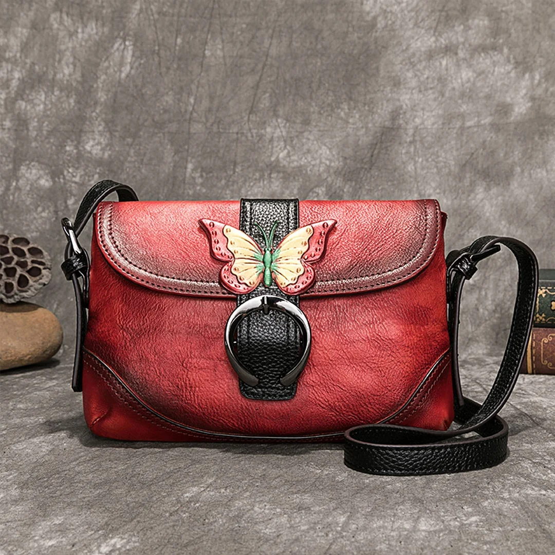 Vintage Handmade Soft Butterfly Durable Handbag
