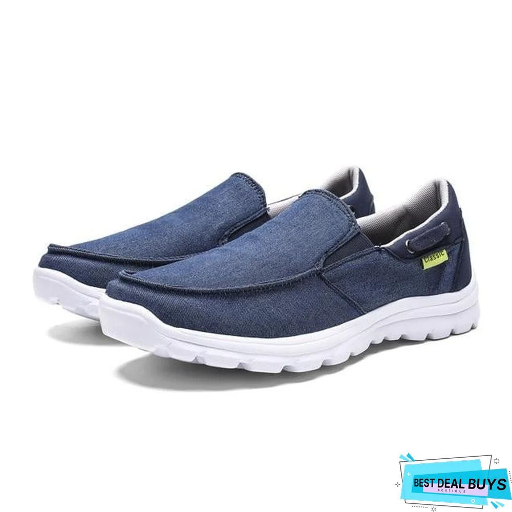 Men Canvas Casual Breathable Footwear Plus Size Flat Shoes