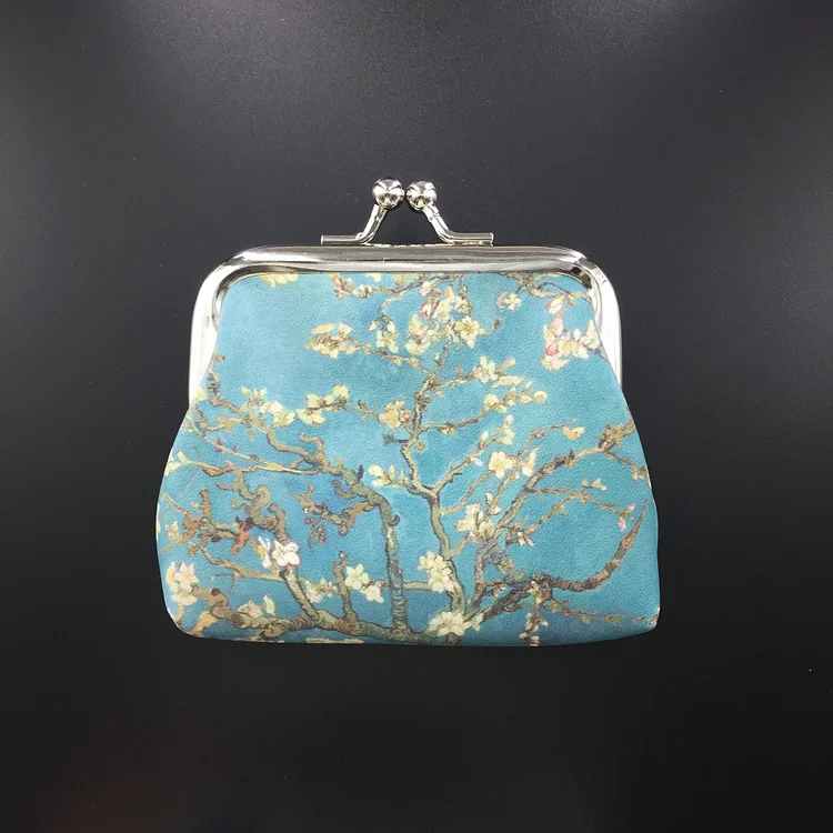 Women's Art Oil Painting Creative Key Bag Buckle Coin Purse