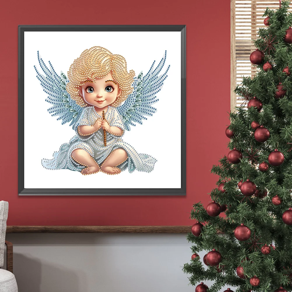 Diamond Painting - Partial Special Shaped Drill - Angel Baby(Canvas|30*30cm)