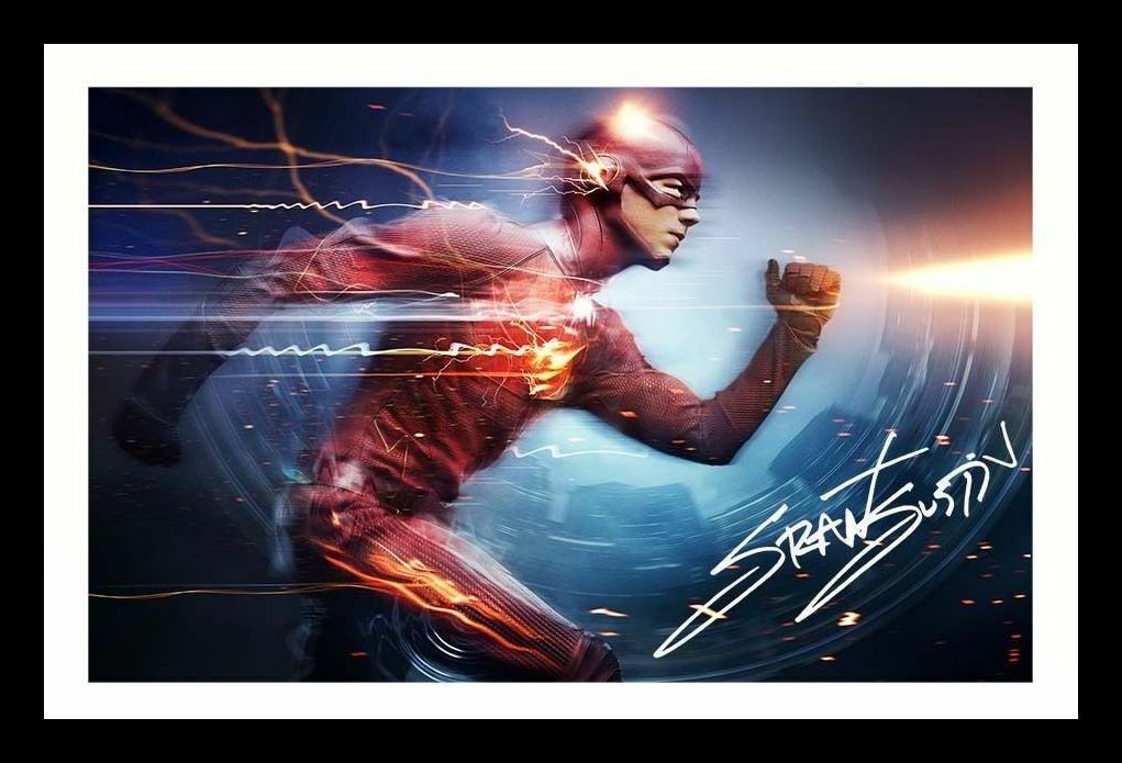 Grant Gustin - The Flash Autograph Signed & Framed Photo Poster painting 1