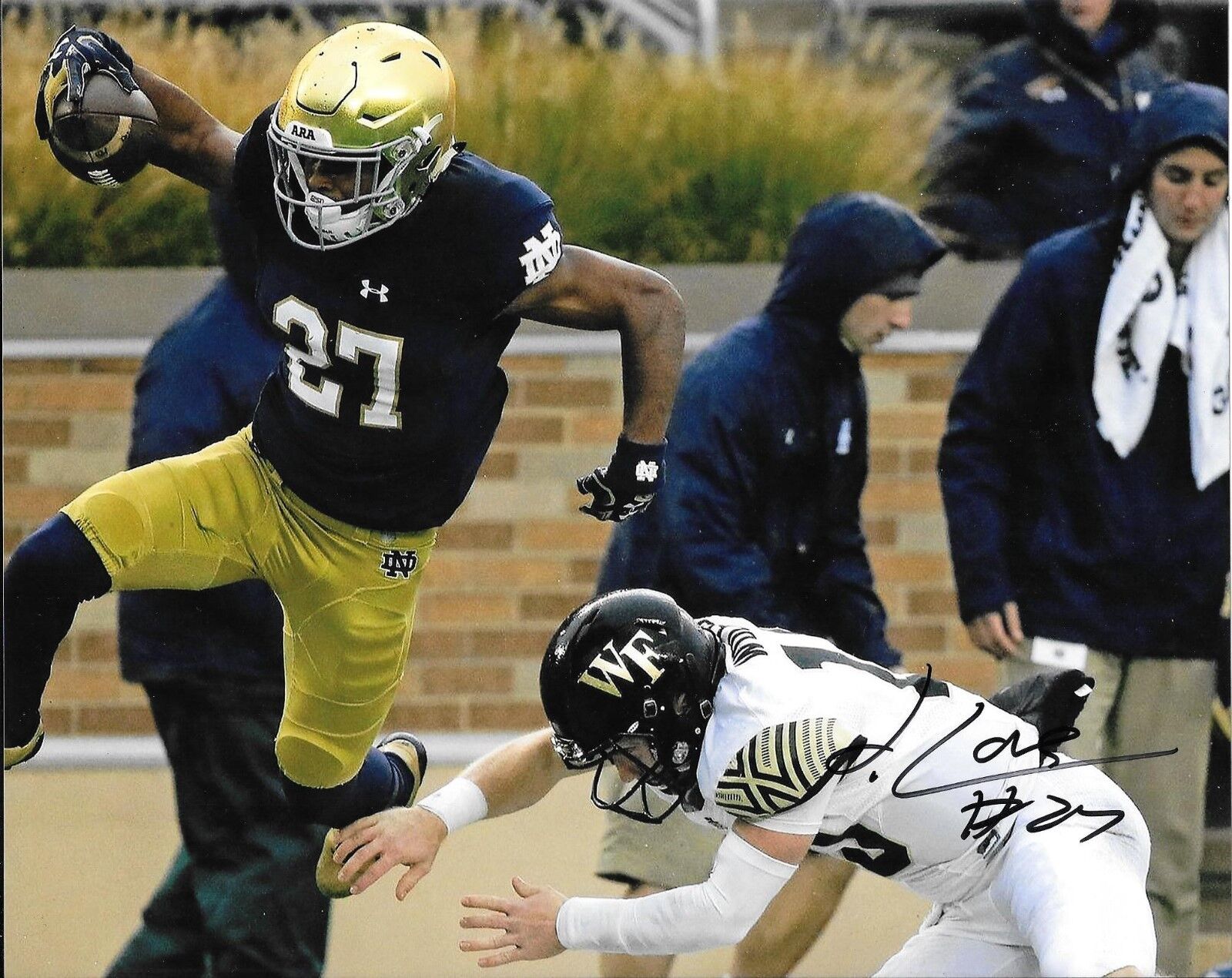 JULIAN LOVE HAND SIGNED NOTRE DAME FIGHTING IRISH 8X10 Photo Poster painting W/COA