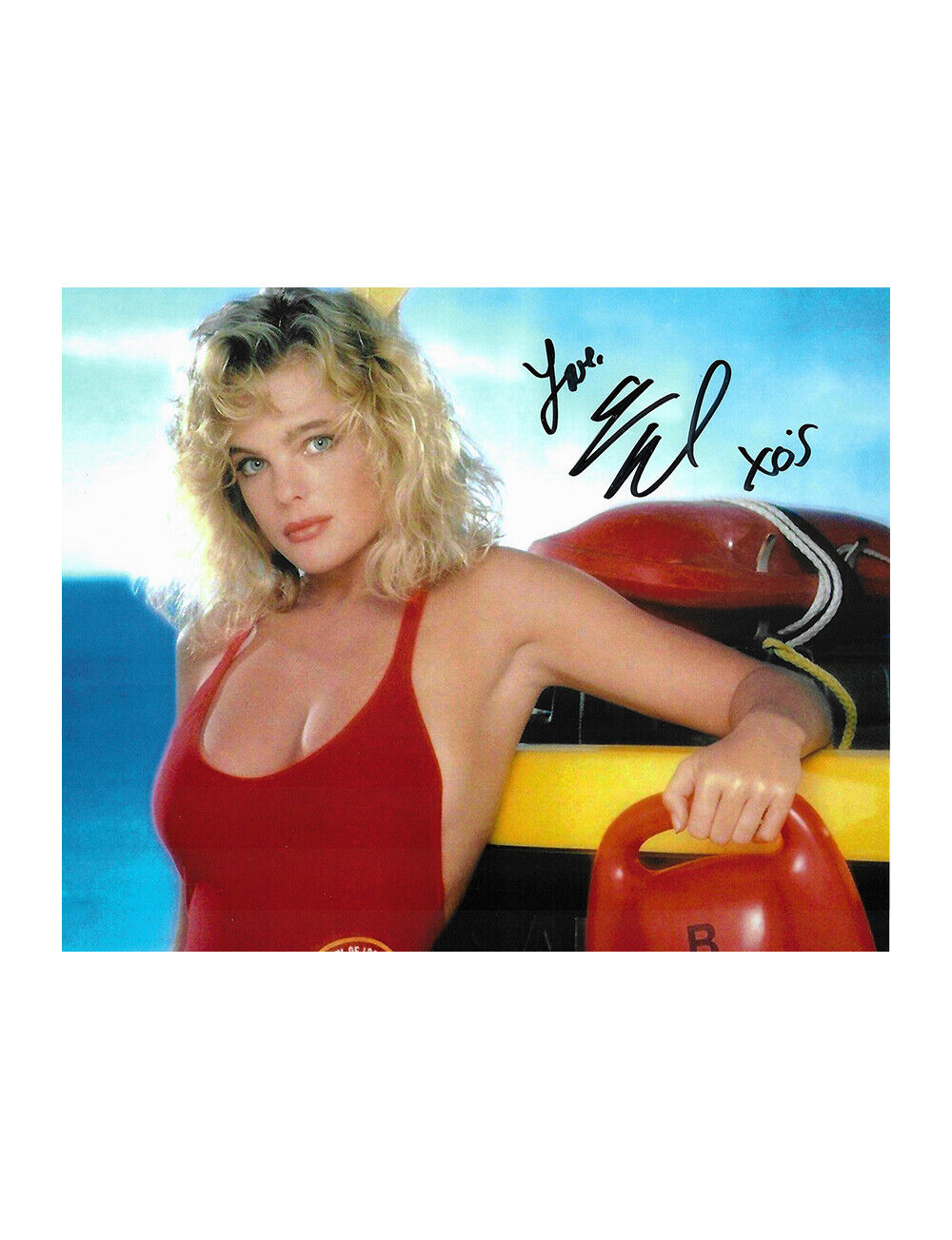 10x8 Baywatch Print Signed by Erika Eleniak 100% Authentic With COA