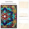 Mandala 5D DIY Diamond Art Painting Notebook Kit 50 Pages A5 Rhinestone Art Painting Notebook Kit for Adults Beginners Holiday Birthday Gift
