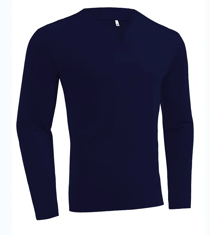 Uveng Uveng New Hot Fitness Plus-Size Sports T-Shirt Men's Elastic Comfortable Long-Sleeved Autumn V-Neck