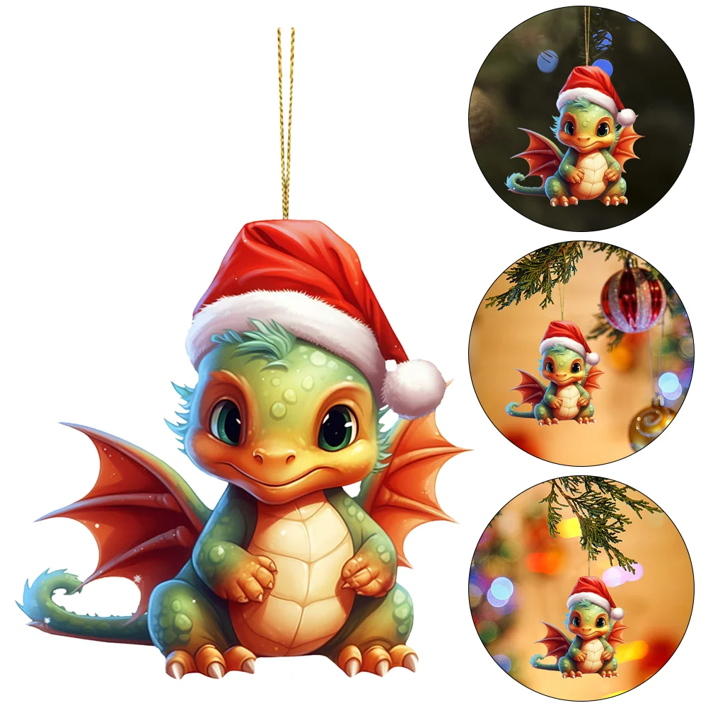 Statue Of Baby Dragon Acrylic Handmake Dinosaur Figurines Cartoon (Light Green)