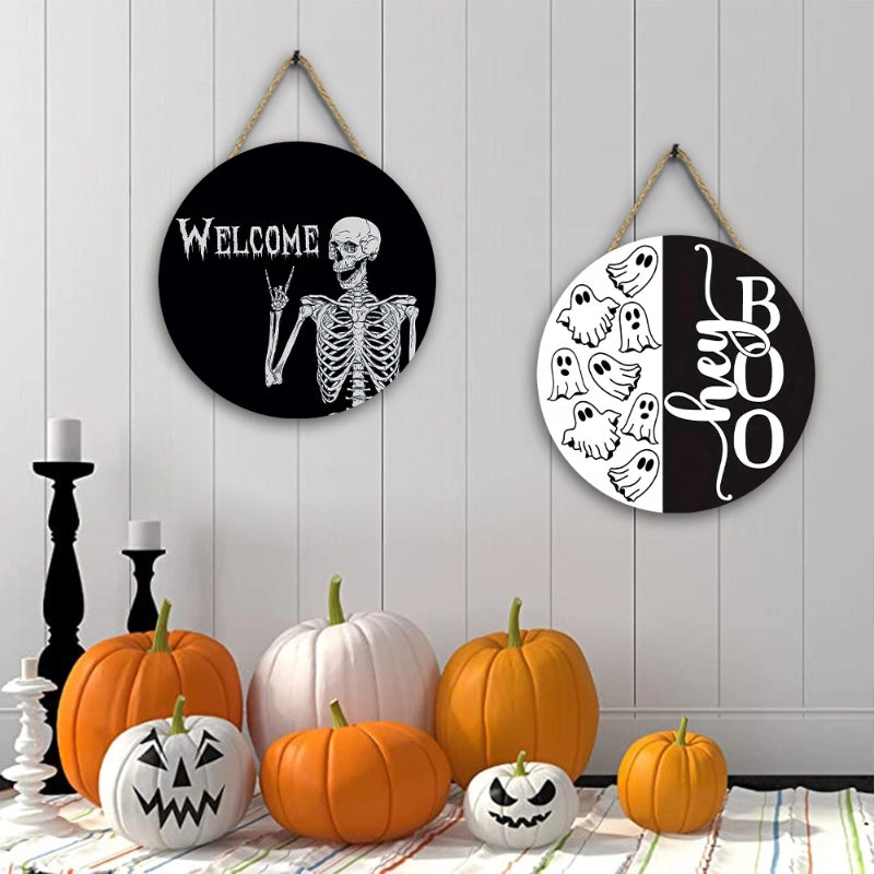 Halloween Gothic Hip-Hop Letter Wood Wall Art
