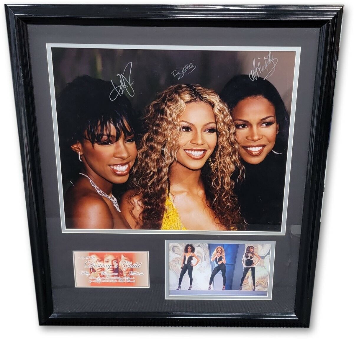 Destiny's Child Band Signed Autograph Framed Photo Poster painting Beyonce Rowland Williams JSA