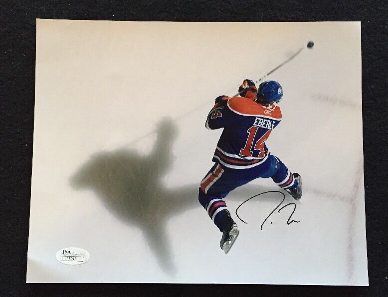 JORDAN EBERLE Signed EDMONTON OILERS 8x10 Photo Poster painting - JSA COA GORGEOUS!