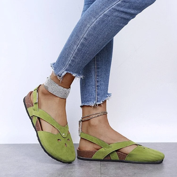 Wow!! | Suede Leather Slip-On Soft Footbed Sandals