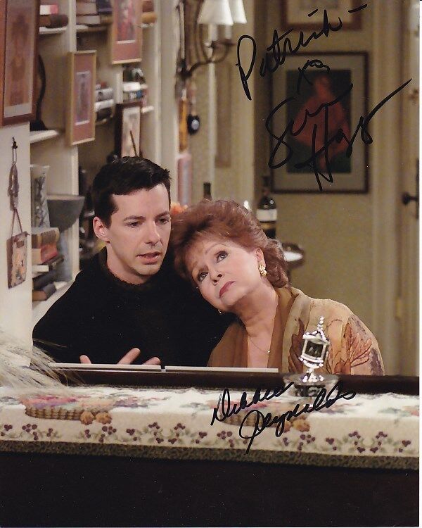 SEAN HAYES & DEBBIE REYNOLDS Autographed WILL & GRACE Photo Poster paintinggraph - To Patrick