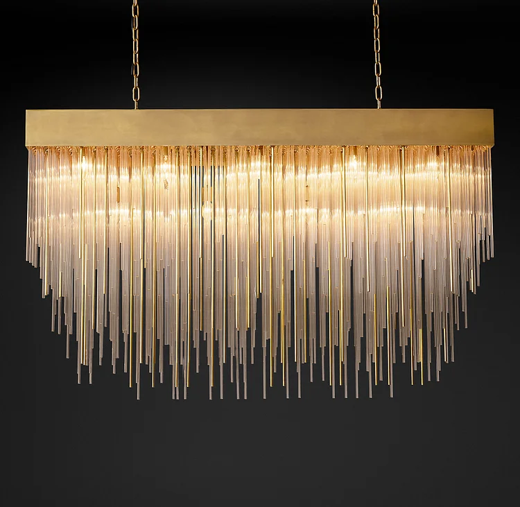 Luxury Cascadas Rectangular Chandelier 54" Vjlight