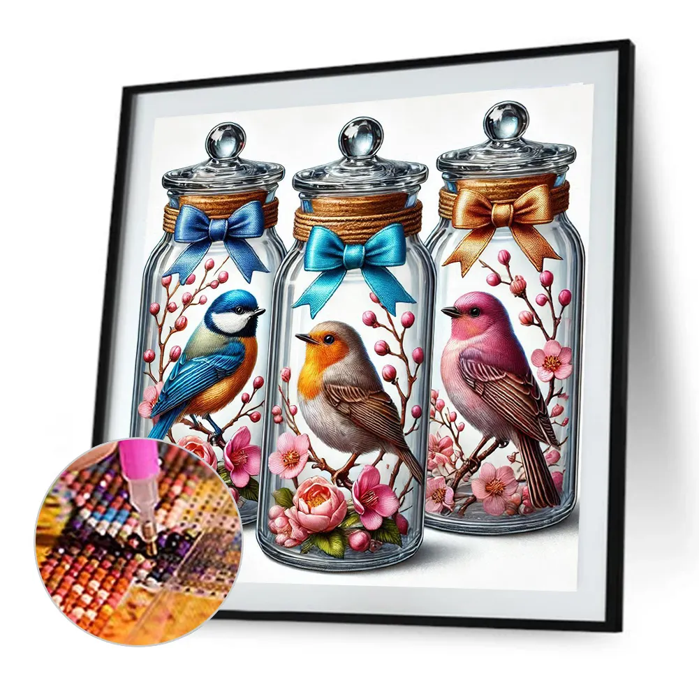 Diamond Painting - Full Round Drill - Bottle Bird(Canvas|40*40cm)