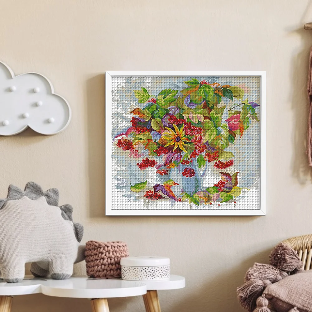 14CT Full Stamped Cross Stitch - Autumn(Canvas|47*44CM)