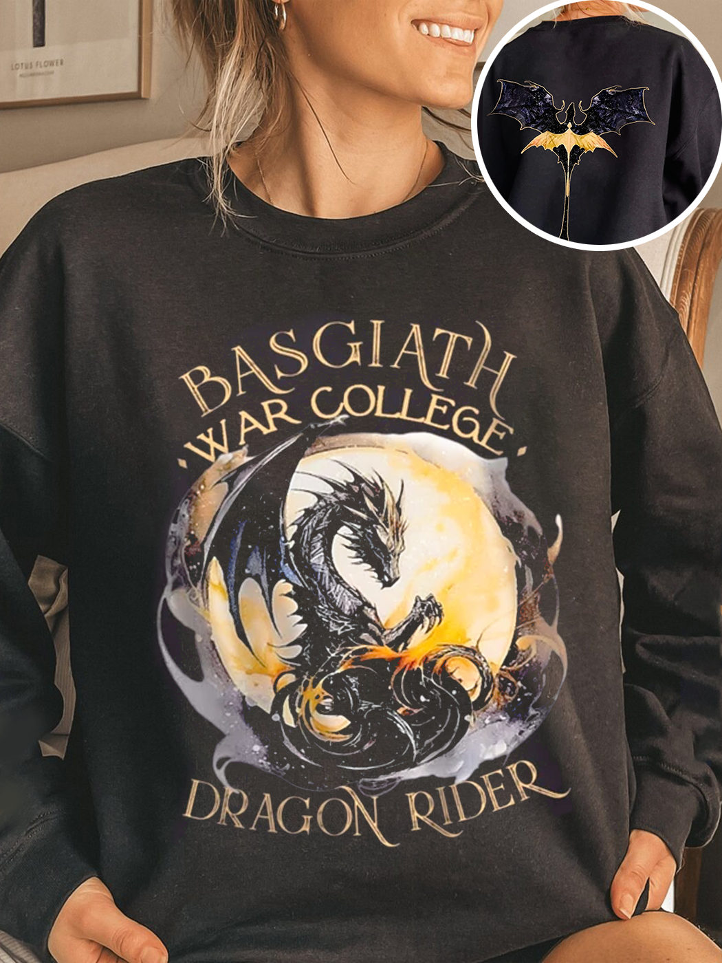 Vintage Basgiath War College Sweatshirt / DarkAcademias /Darkacademias