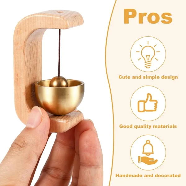 🔔 Magnetic Wooden Doorbell for All Materials