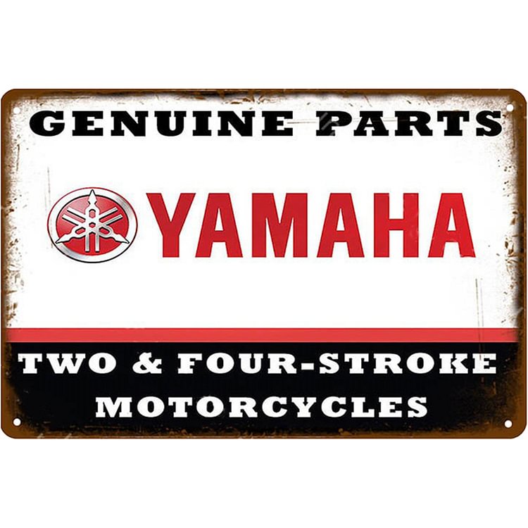 Genuine Parts Yamaha Motorcycle - Two & Four-Stroke Motorcycles Vintage Tin Signs/Wooden Signs - 7.9x11.8in & 11.8x15.7in