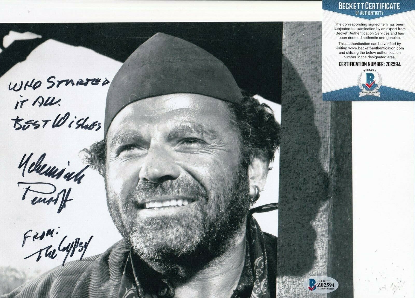 NEHEMIAH PERSOFF signed (GILLIGAN'S ISLAND) Gypsy 8X10 Photo Poster painting BECKETT BAS Z02594