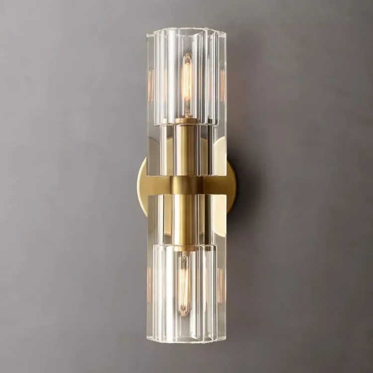 lambert Double Head K9 Crystal Linear Wall Sconce Modern Wall Lamp Vjlight