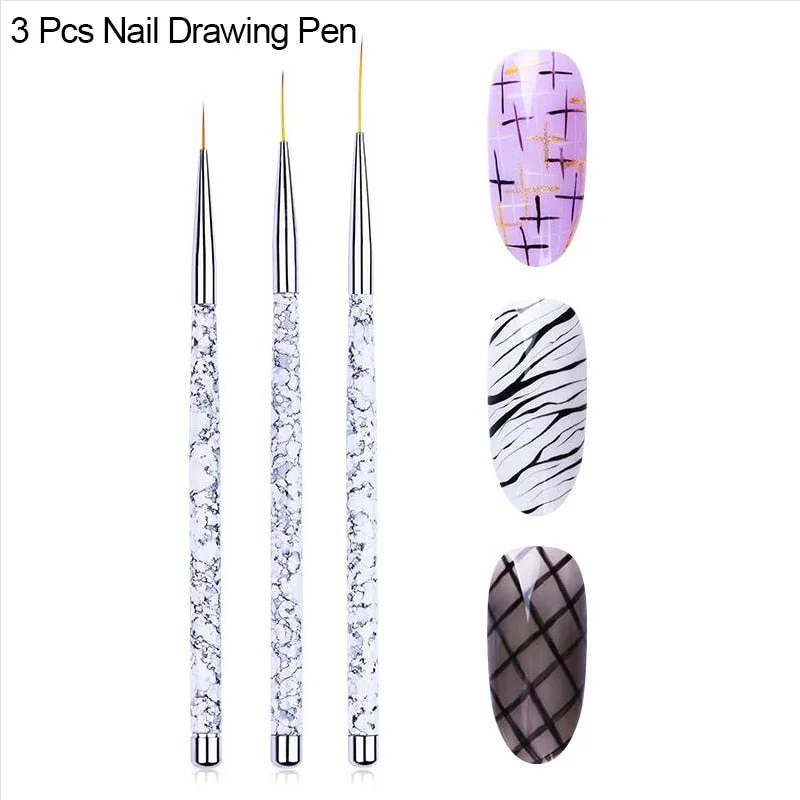 3/5/7/10PCS Multi-Styles Nail Wood Sticks Nail Dotting Pen Nail Brush Kits Nail Art Rhinestones Gems Picking Pen Nail Art Tools-Nail Inspo