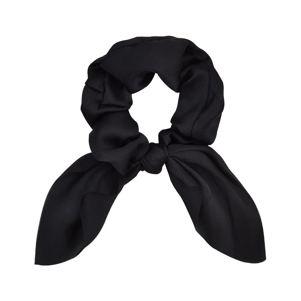 Candy Color Women Hair Scrunchie Bows Ponytail Holder Hairband Bow Knot Scrunchy Girls Hair Ties Hair Accessories