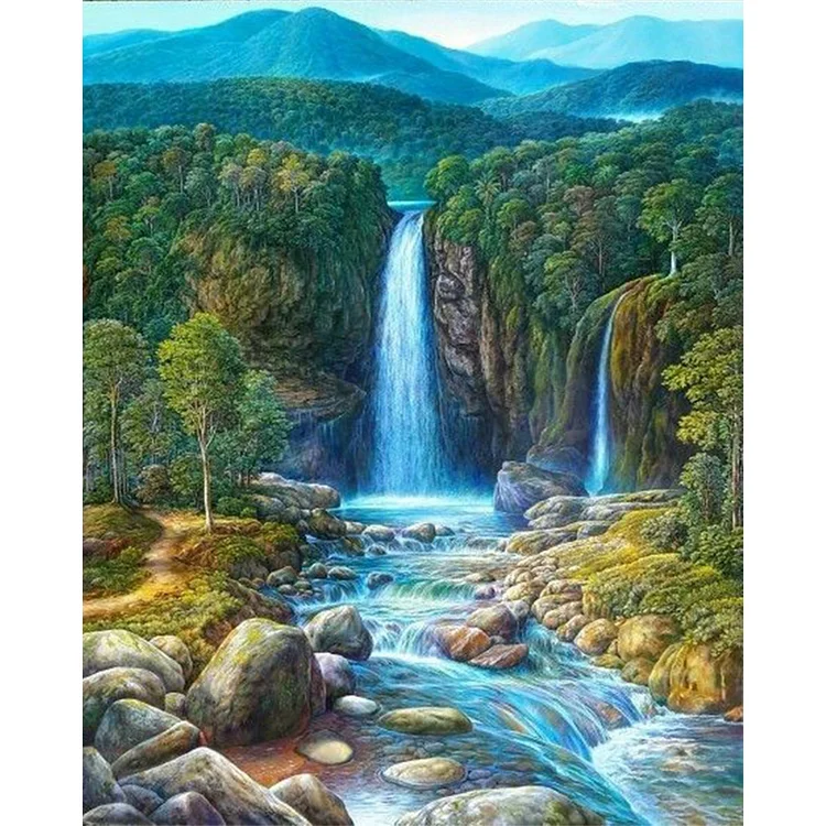 Waterfall- Full Round - Diamond Painting(30*40cm)