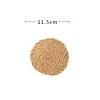 Rattan Placemats Straw Cup Coasters Dining Table Mat Heat Insulation Pot Holder Wicker Drink Coaster Kitchen Accessories