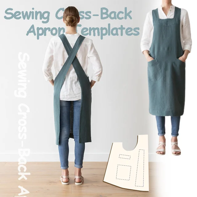 Sewing Cross-Back Apron Templates