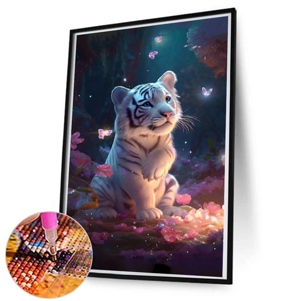 Fierce White Tiger Down Mountain Factory Cheapest Price 5D DIY Diamond  Painting Full Drill - China Diamond Painting and Diamond Art price